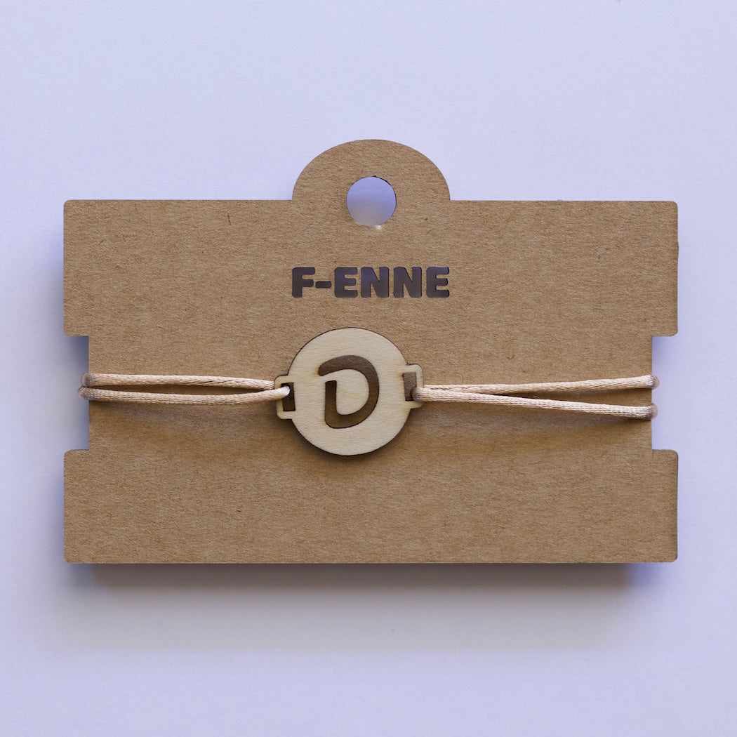 Armband met initiaal - satijnkoord