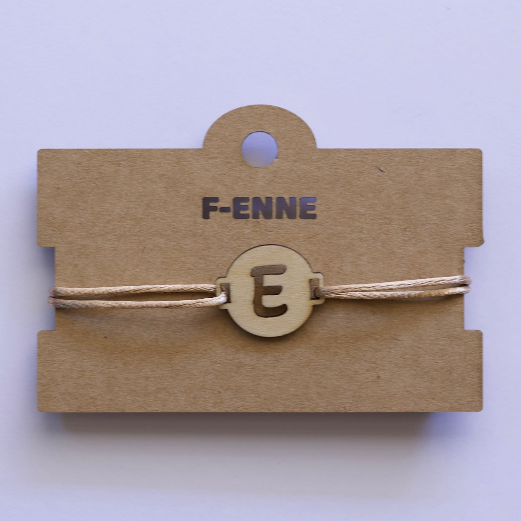 Armband met initiaal - satijnkoord