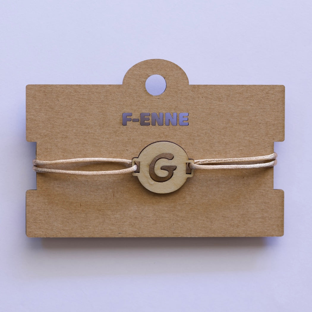 Armband met initiaal - satijnkoord