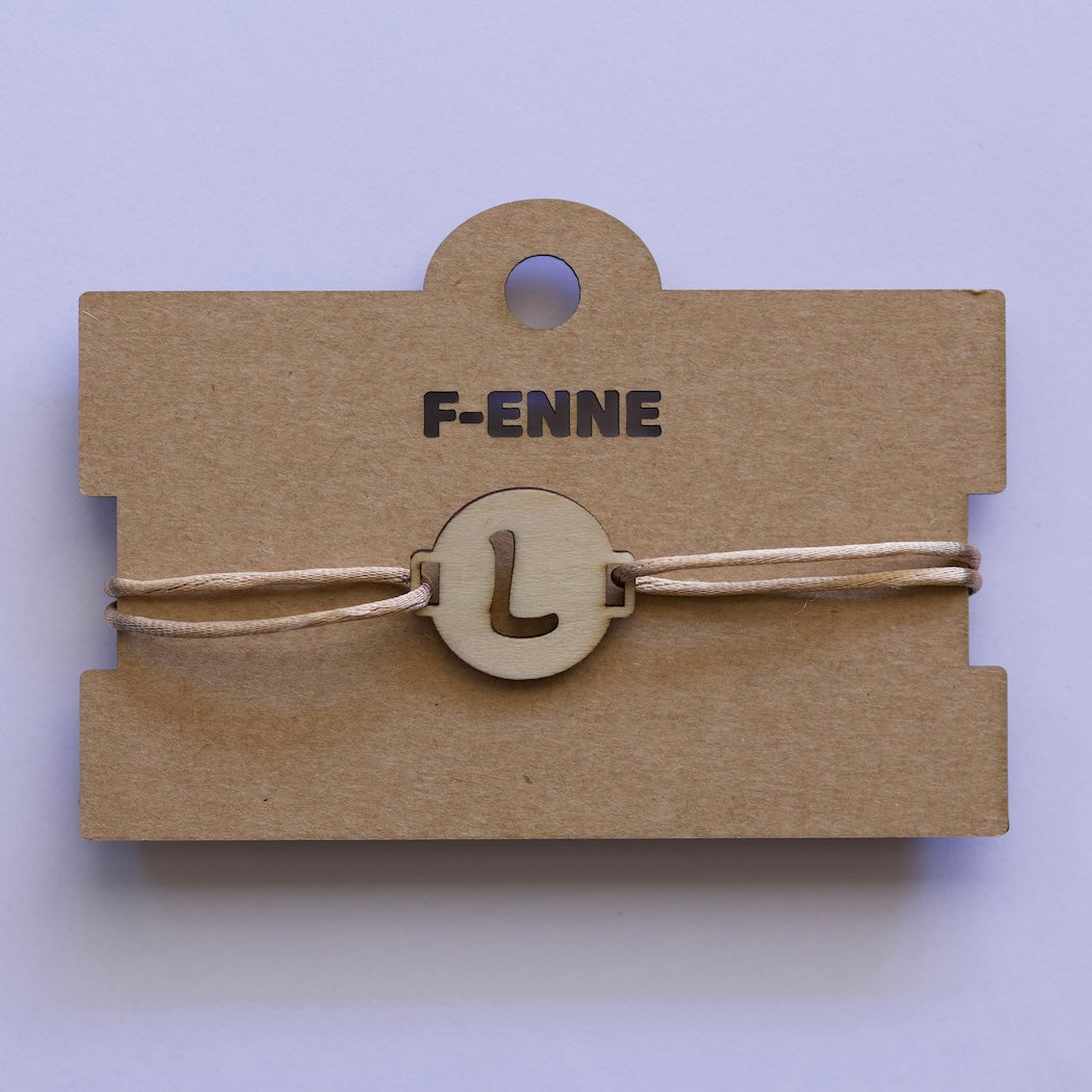 Armband met initiaal - satijnkoord