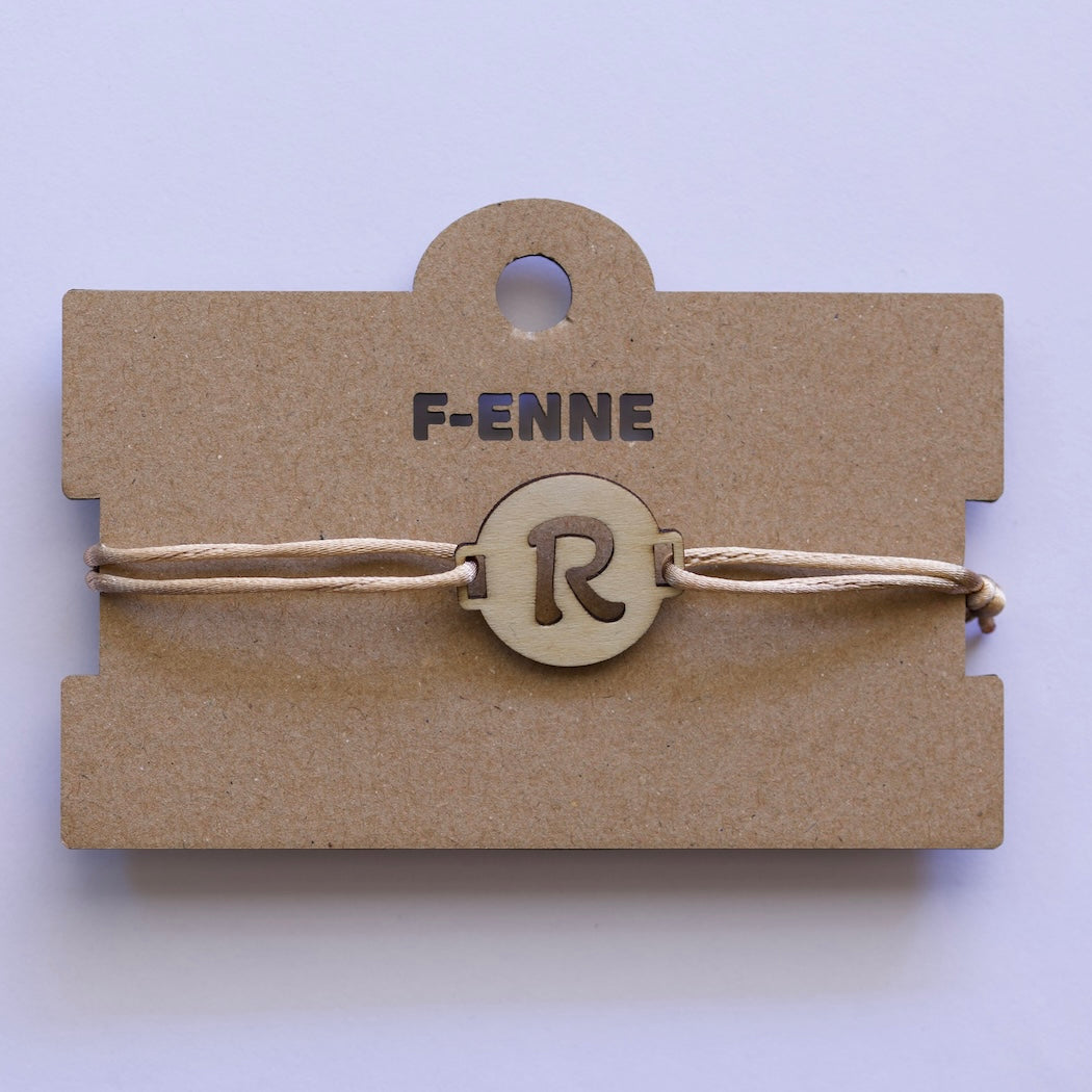 Armband met initiaal - satijnkoord