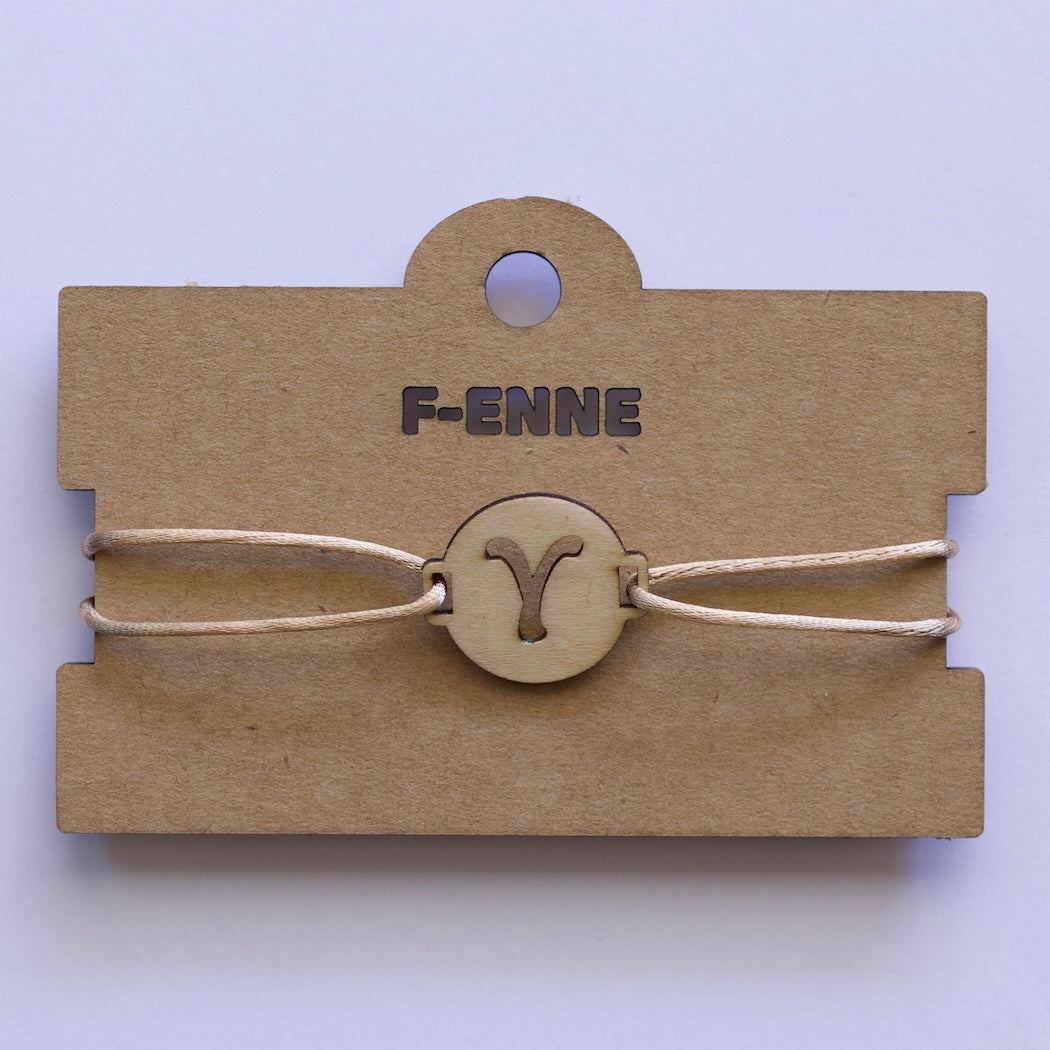 Armband met initiaal - satijnkoord