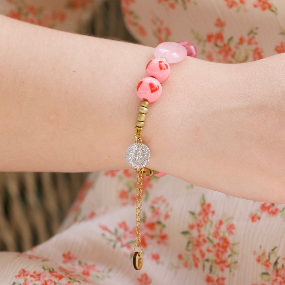 Chunky kralenarmband – Partymix