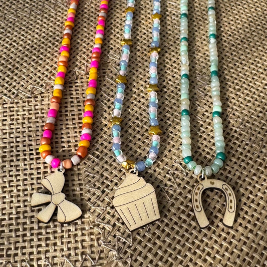 Ketting - Cupcake multicolor blauw/goud