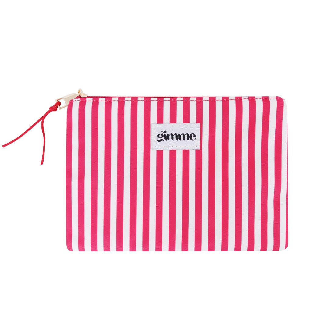 Gimme toilettas met smalle streep – Fucshia