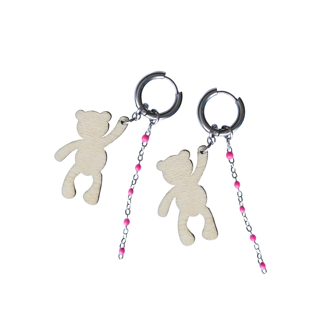 Oorbellen - Beertjes hanger creolen - zilver/neutraal