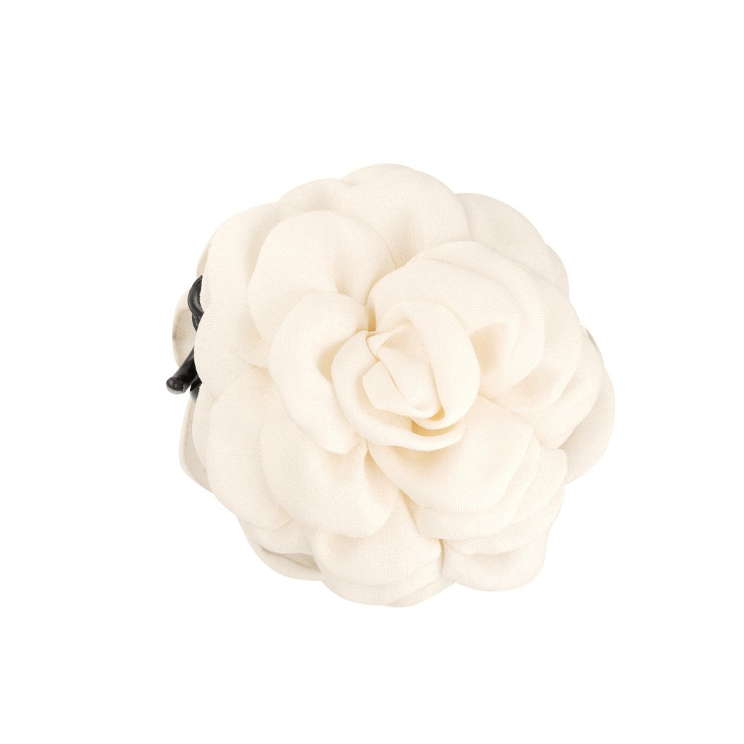 Bloemen haarclip - Roos - Off-White
