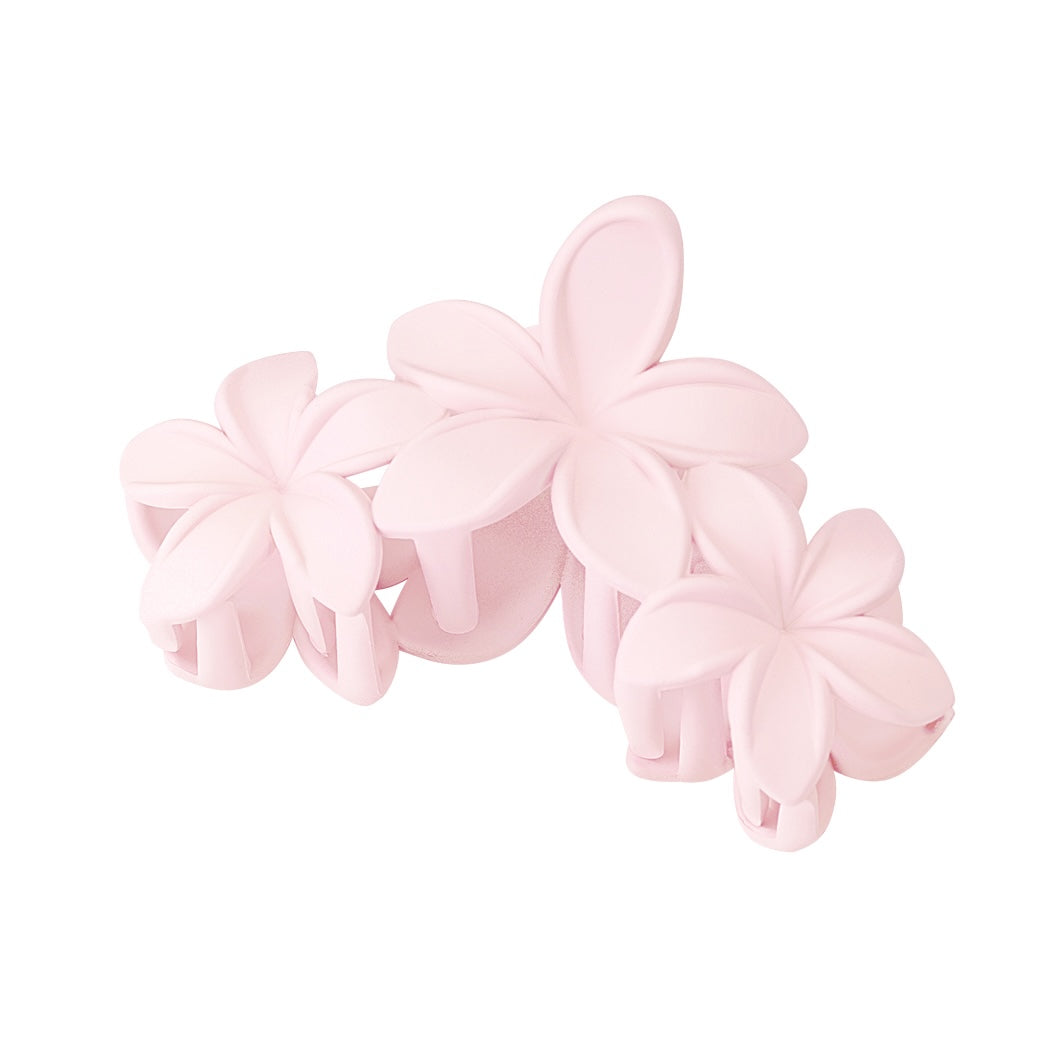 Bloemen haarclip - suikerspin roze