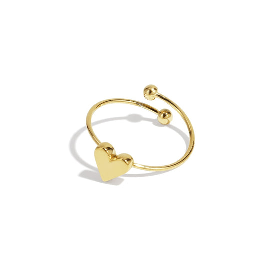 Stainless steel ring - klein hartje