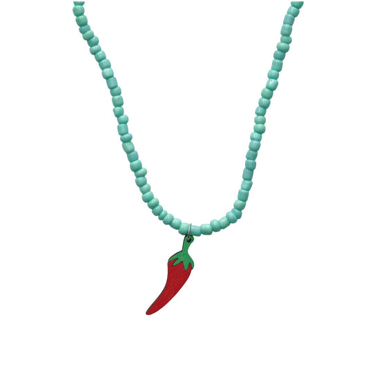 Ketting met houten peper-hanger