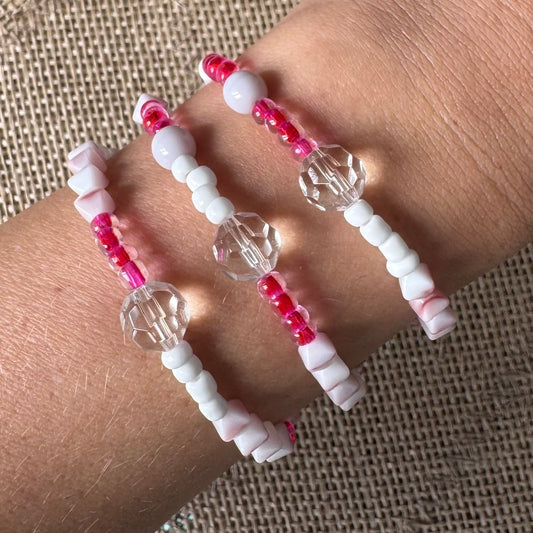 Armband – Soft pink sparkle