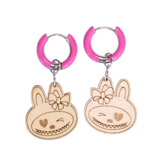 Oorbellen - monstertjes met strik creolen