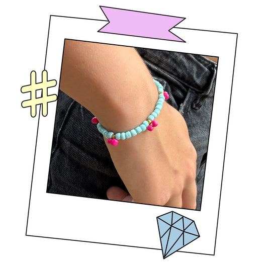 Kindersieradenset - Blauw met kersjes