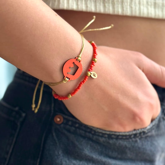 Armbandjes set - Oranje kroontje
