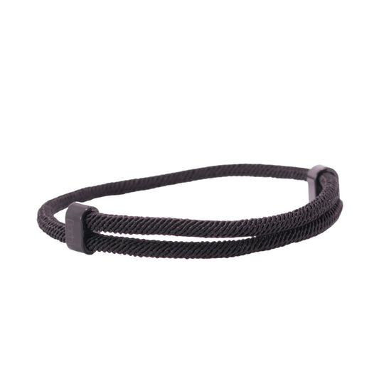 Verstelbaar touw-armband - zwart