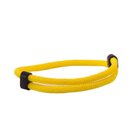 Verstelbaar touw-armband - geel