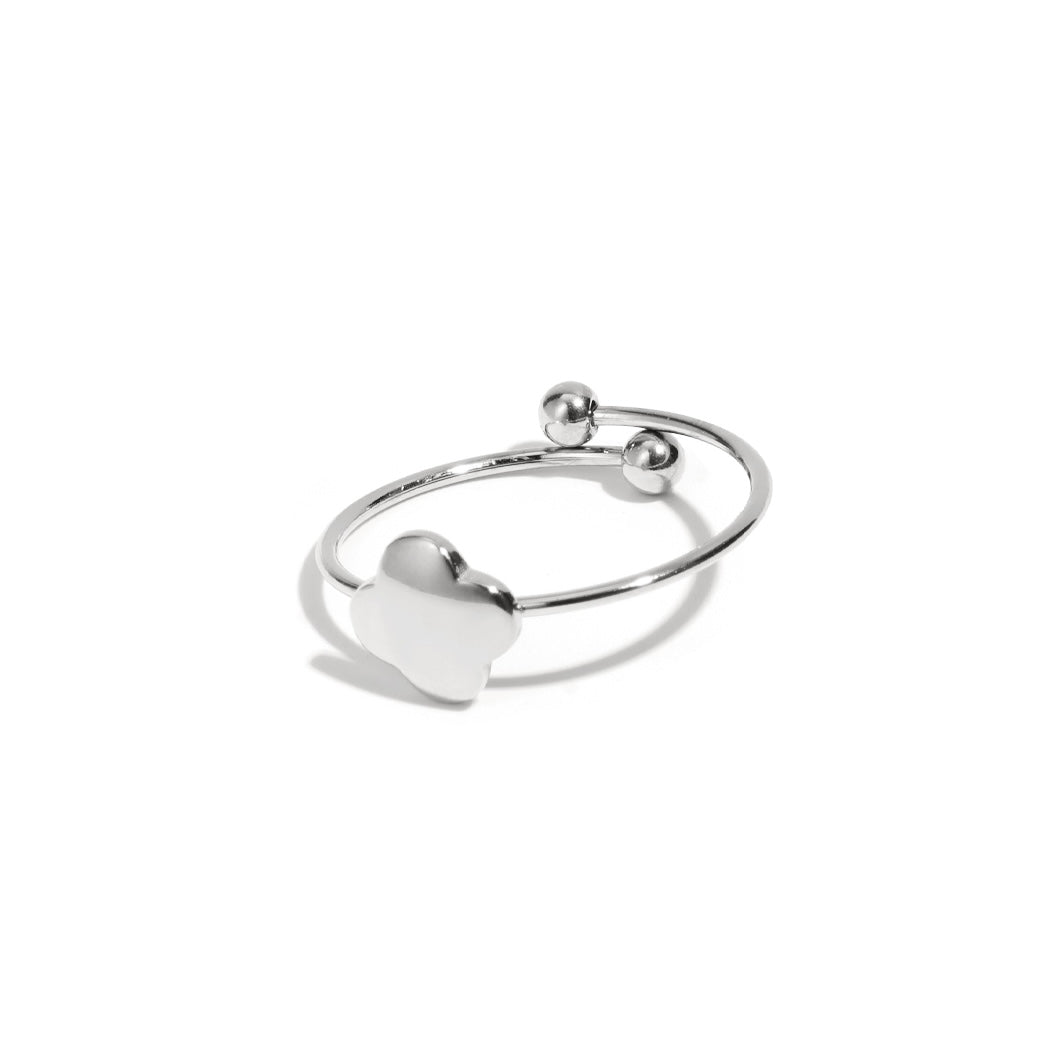 Stainless steel ring - klavertje