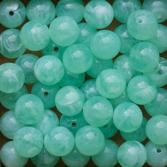 Mintgroene acryl kralen rond