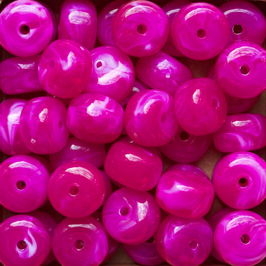 Donker magenta disc acryl kralen