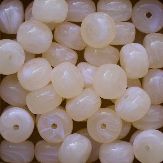 Lichtbeige disc acryl kralen