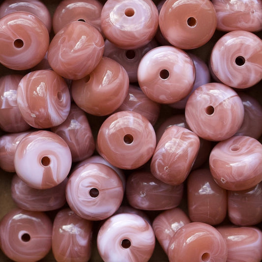 Taupe disc acryl kralen