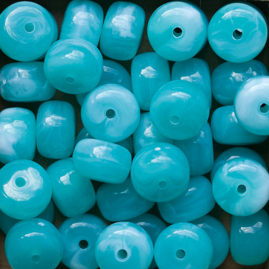Turquoise disc acryl kralen