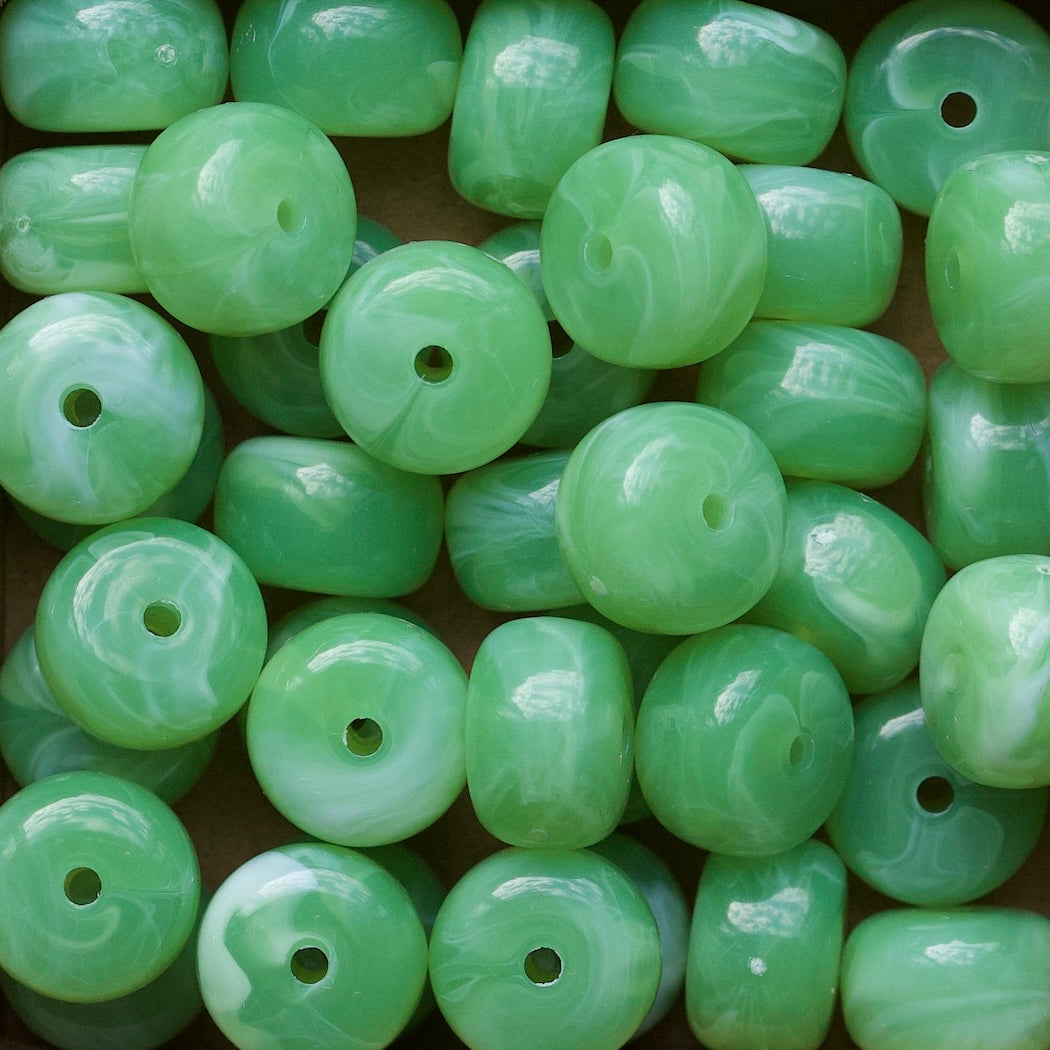 Groene disc acryl kralen