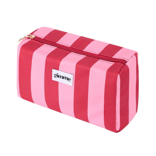 Gimme toilettas met brede streep – Roze/oranje