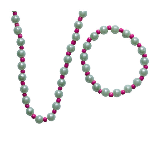 Kindersieradenset - groen/roze
