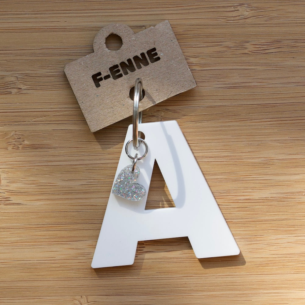 Sleutelhanger met initiaal - acryl