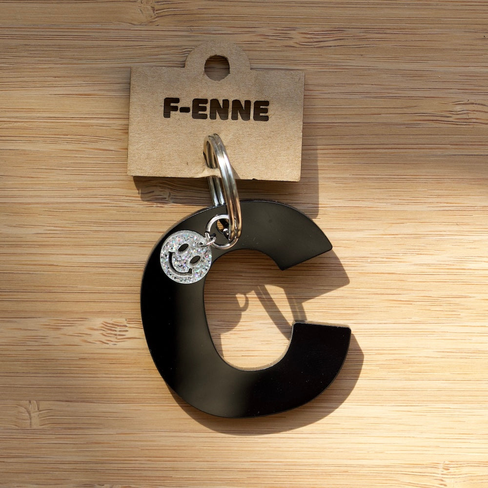 Sleutelhanger met initiaal - acryl