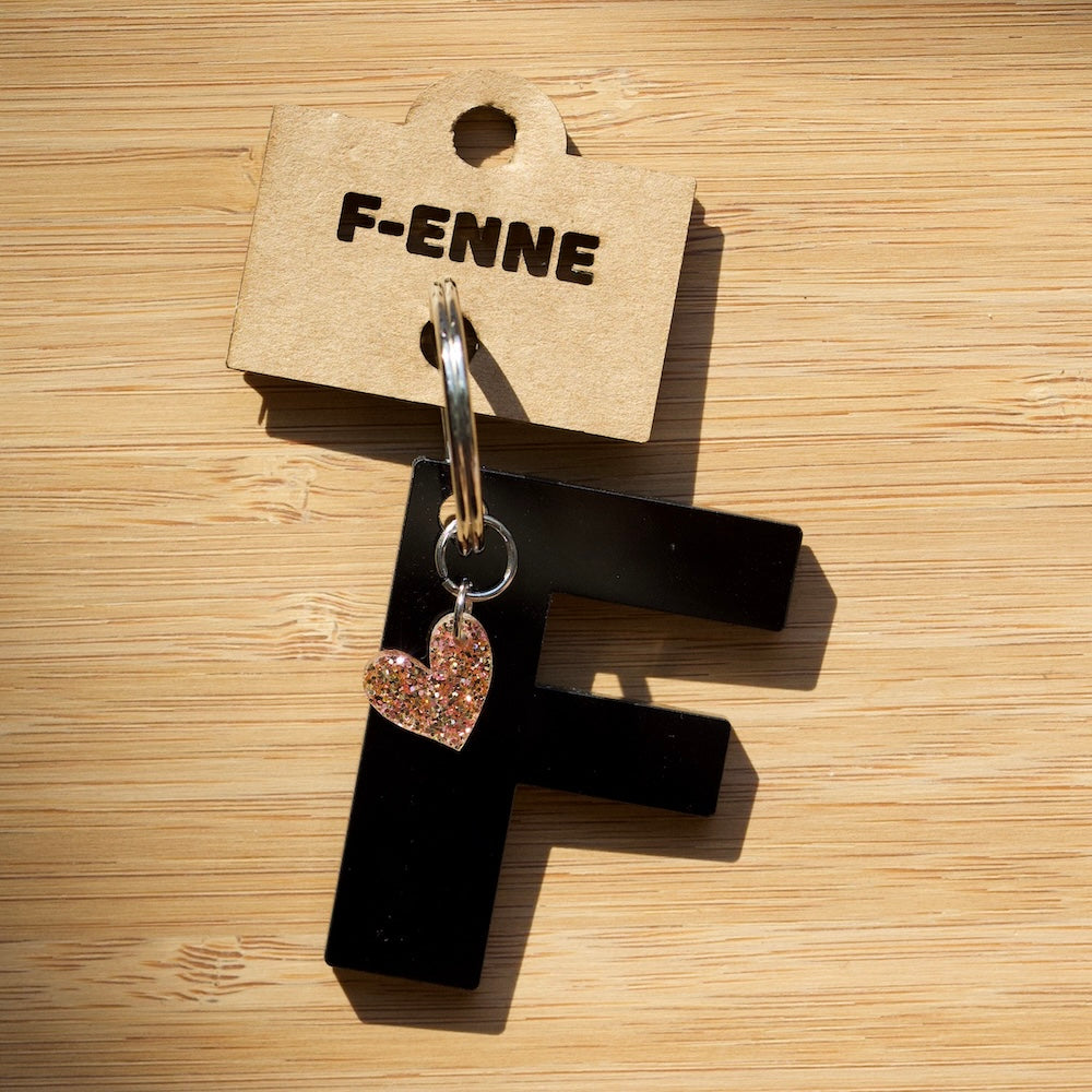Sleutelhanger met initiaal - acryl