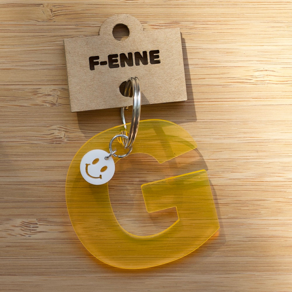 Sleutelhanger met initiaal - acryl
