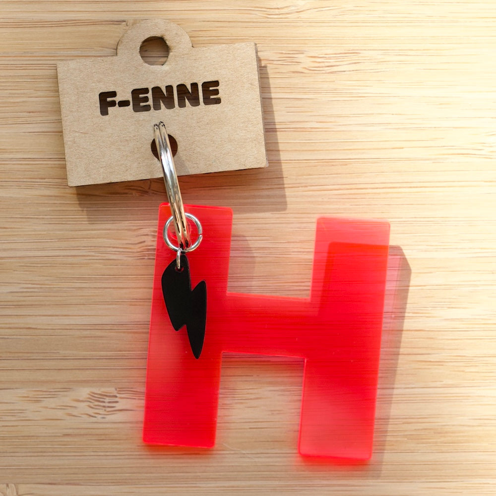 Sleutelhanger met initiaal - acryl