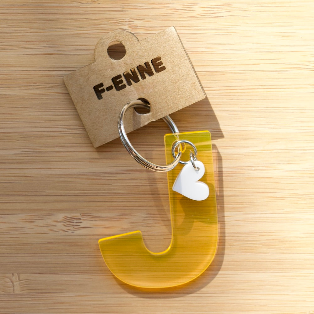 Sleutelhanger met initiaal - acryl