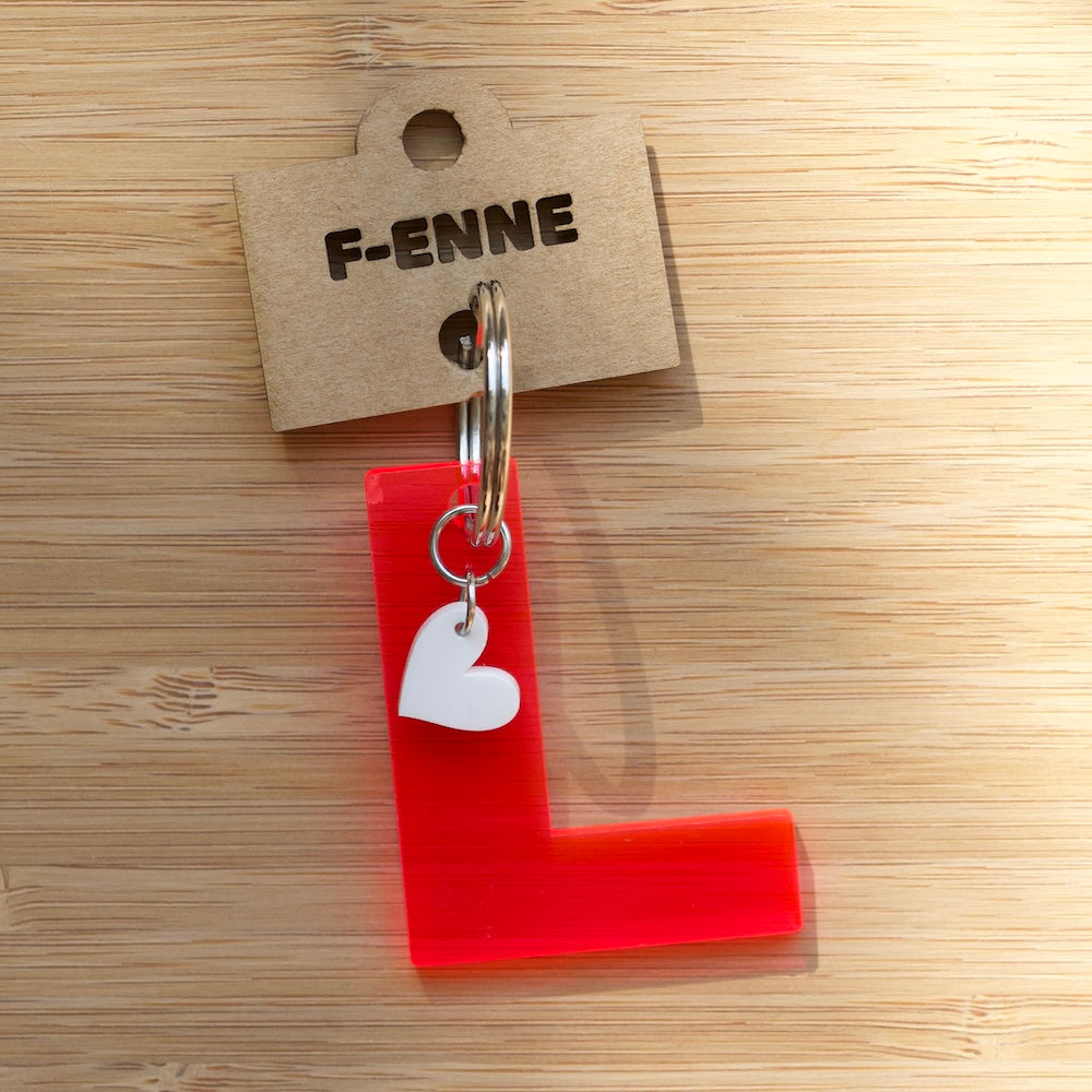 Sleutelhanger met initiaal - acryl