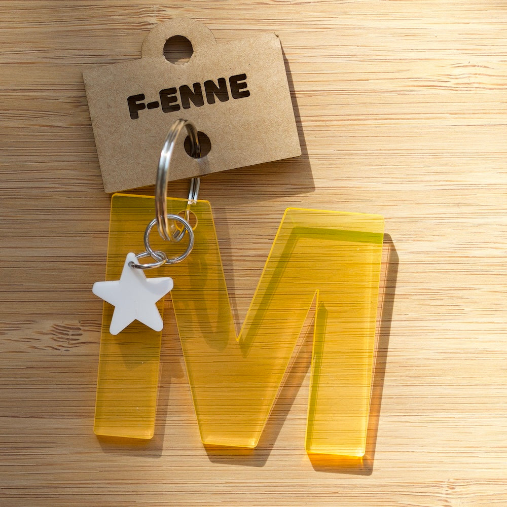 Sleutelhanger met initiaal - acryl