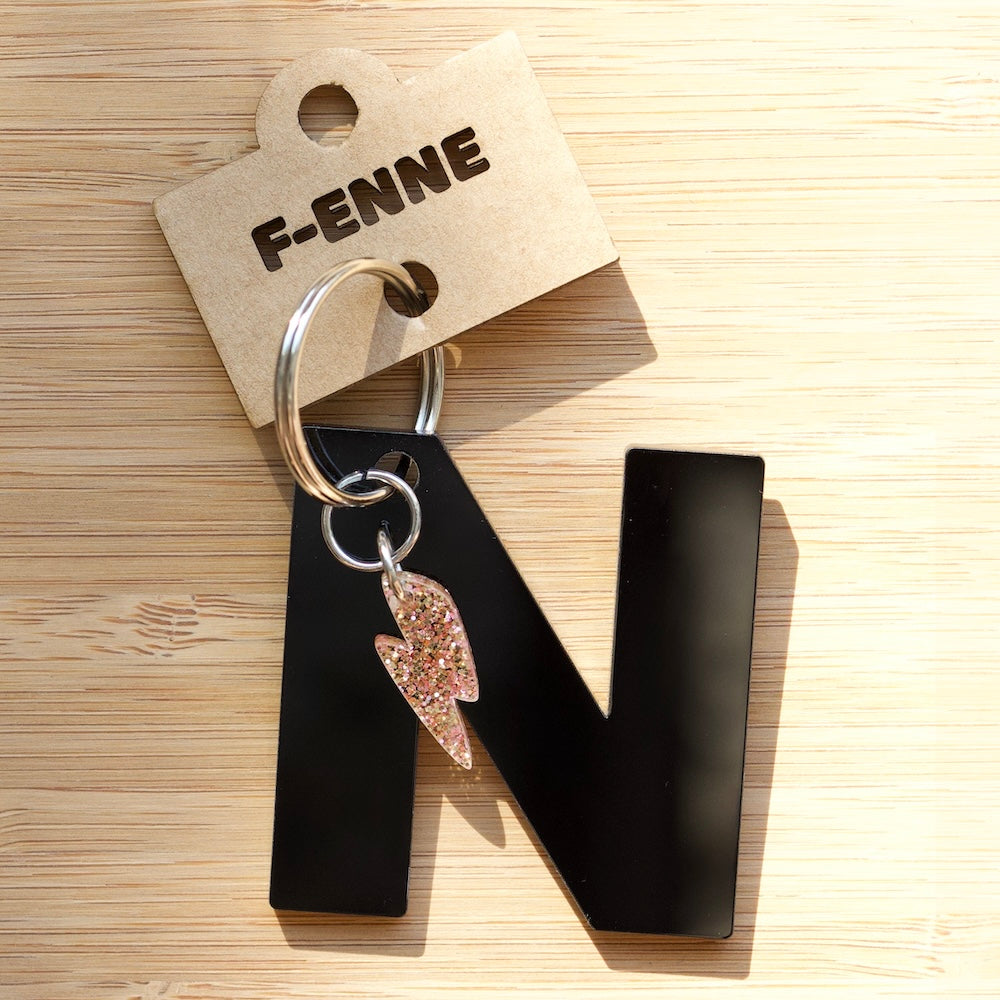 Sleutelhanger met initiaal - acryl
