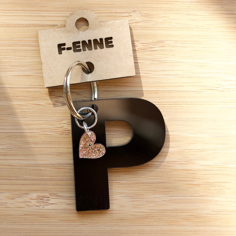 Sleutelhanger met initiaal - acryl