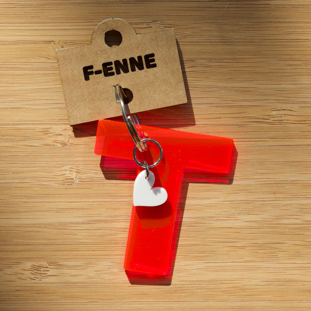 Sleutelhanger met initiaal - acryl