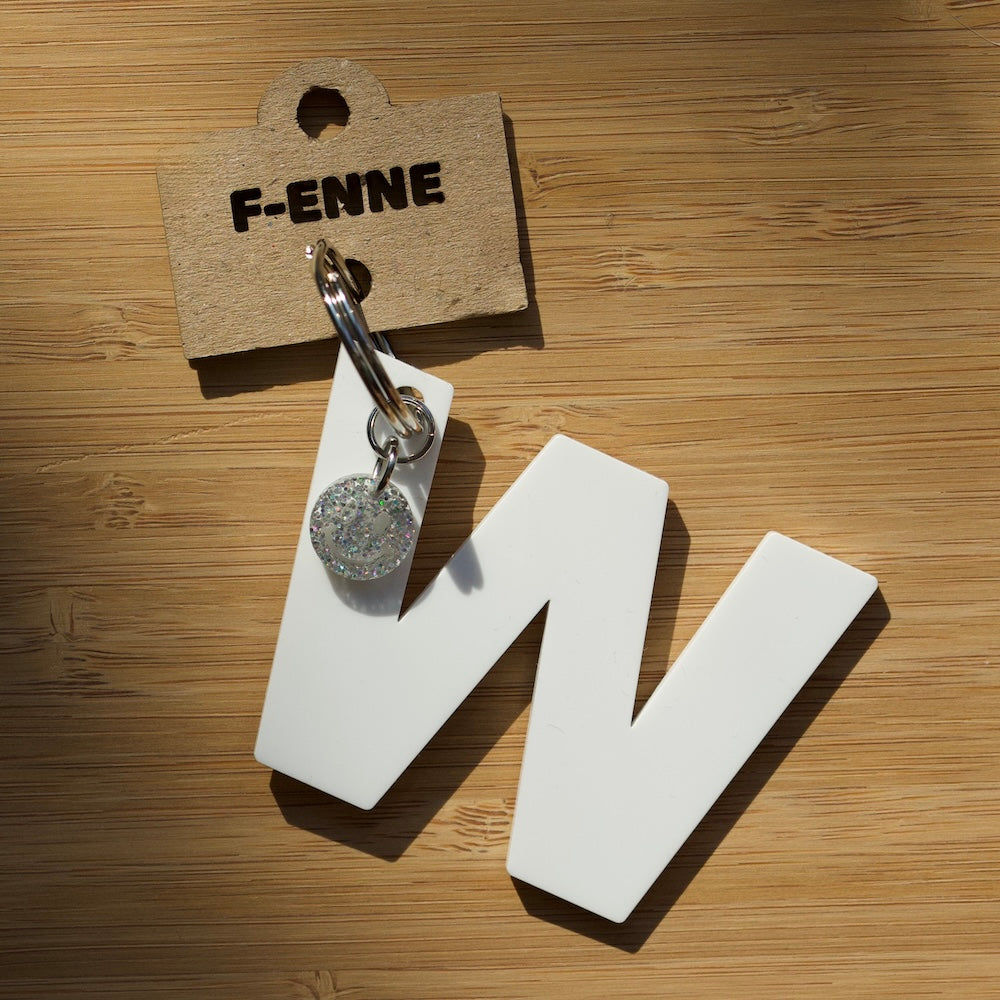 Sleutelhanger met initiaal - acryl