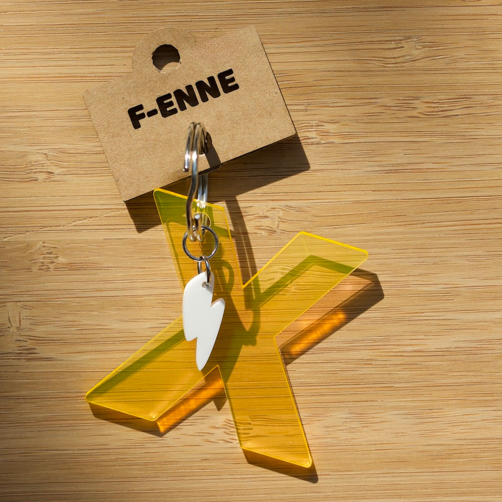 Sleutelhanger met initiaal - acryl