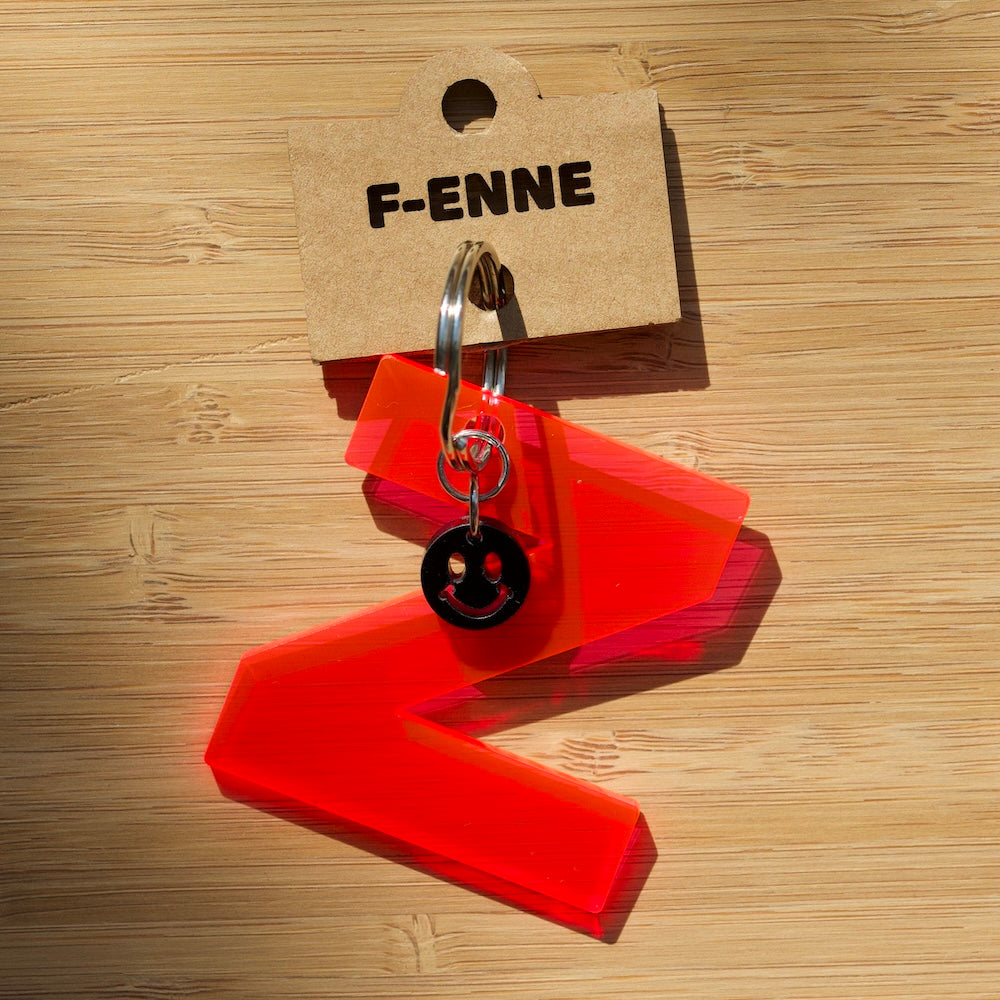 Sleutelhanger met initiaal - acryl