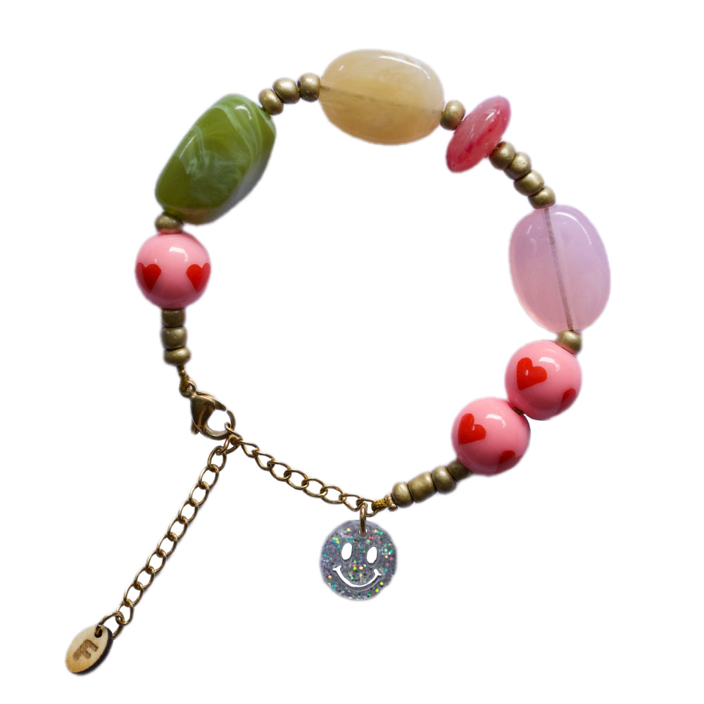 Chunky kralenarmband – Partymix