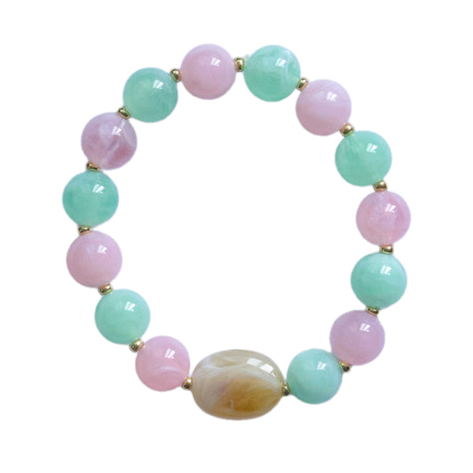 Chunky kralenarmband – pastel