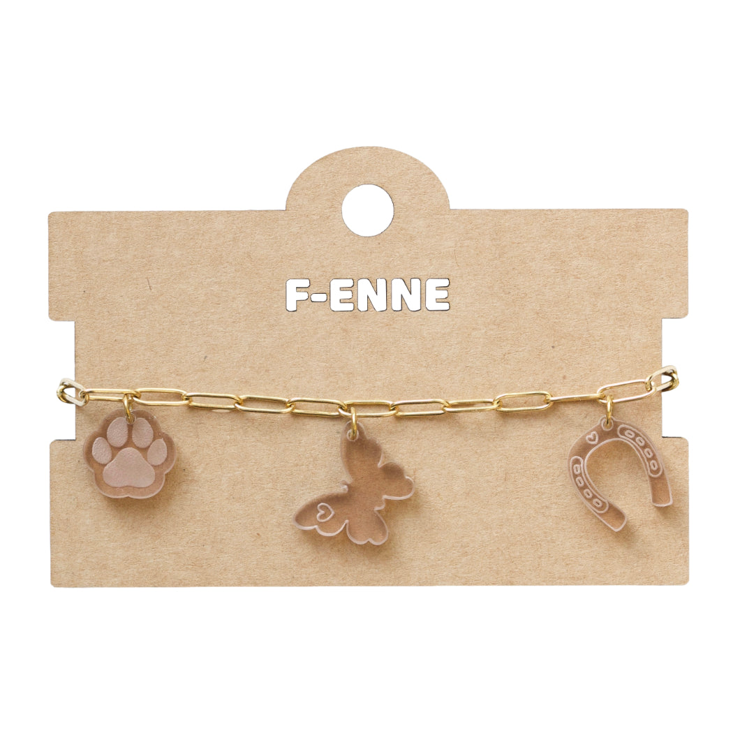 Bedelarmband – Animal Lover - Lichtbruin Acryl
