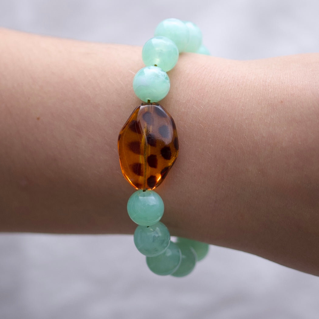 Chunky Panter kralenarmband