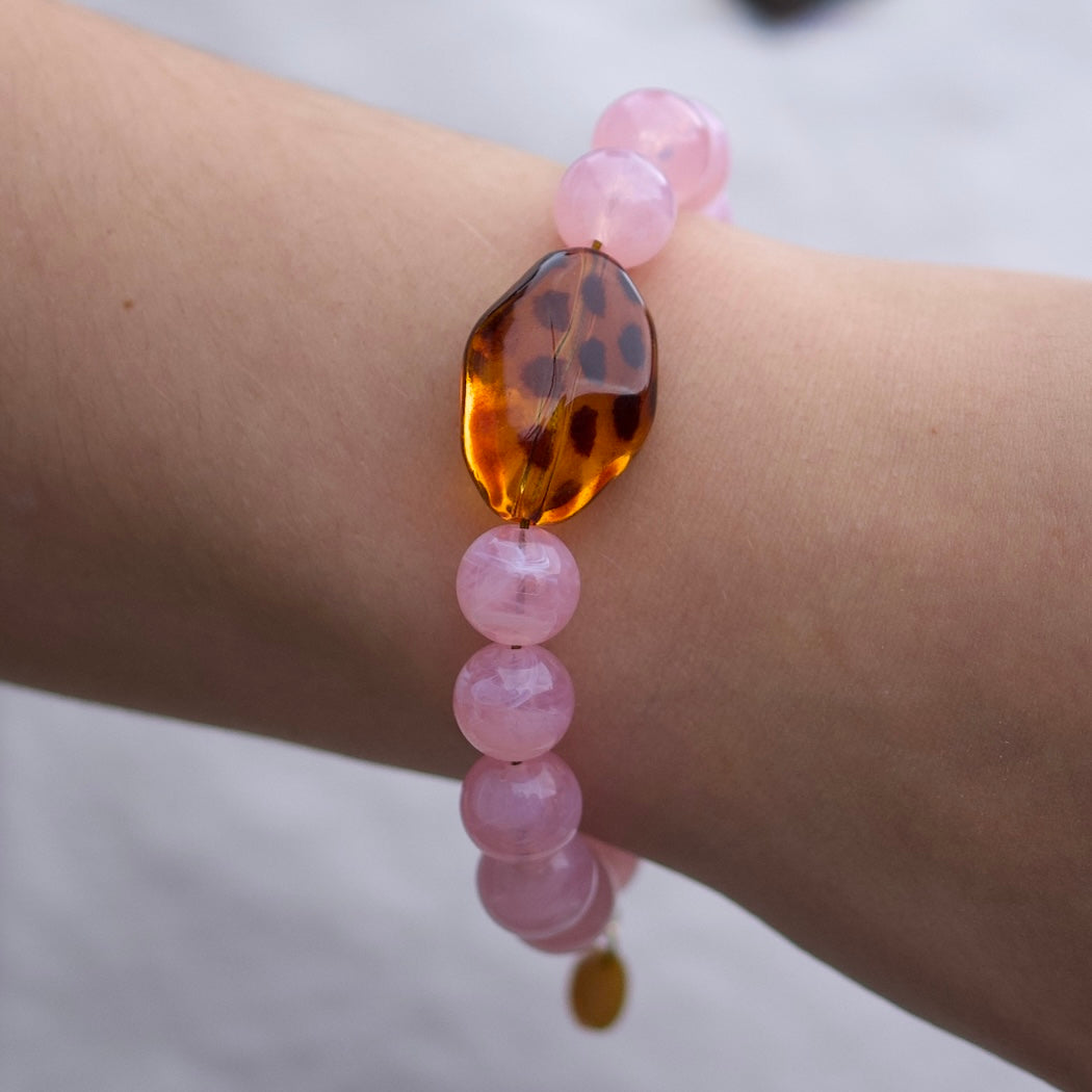 Chunky Panter kralenarmband