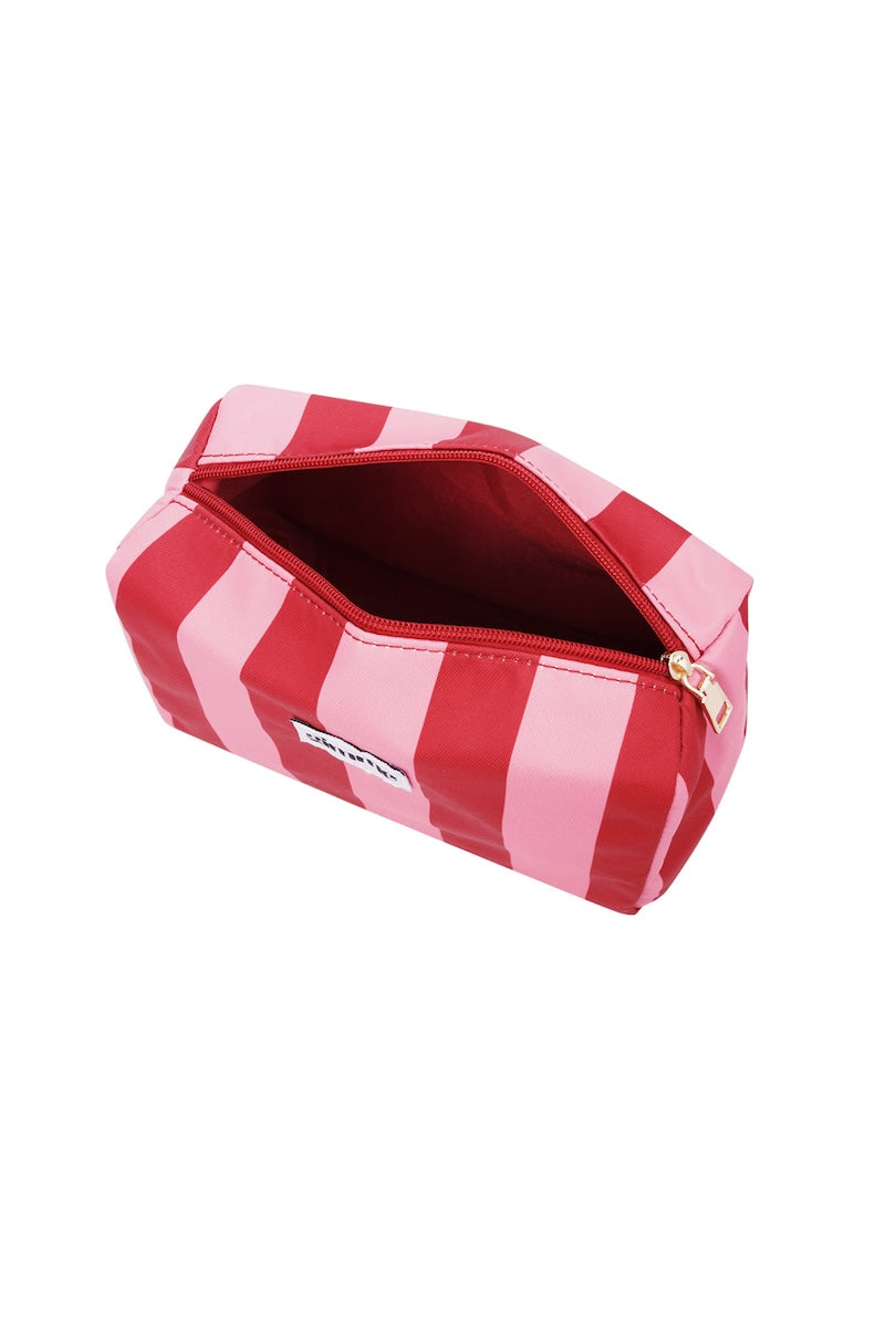 Gimme toilettas met brede streep – Roze/oranje