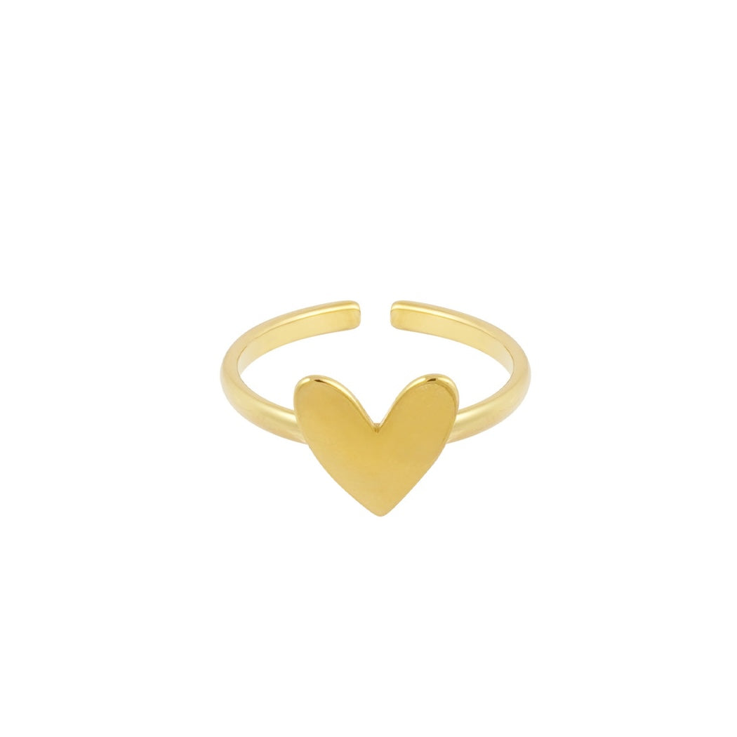 Stainless steel ring - klassiek hart